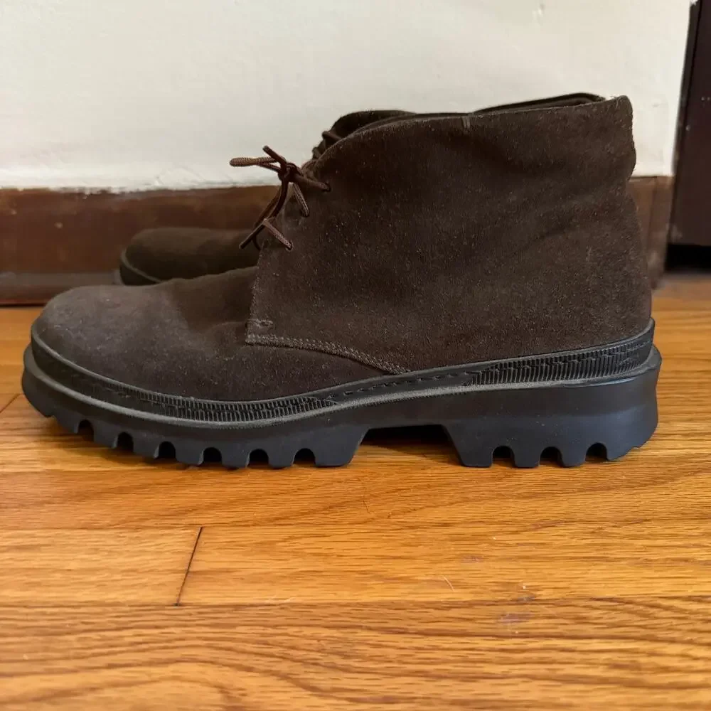 TO BOOT NEW YORK | Adam Derrick | Brown Suede 90s Style Lug Sole Chukka Boot 7.5
